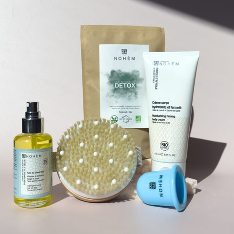 brosse massage a sec corps en bois